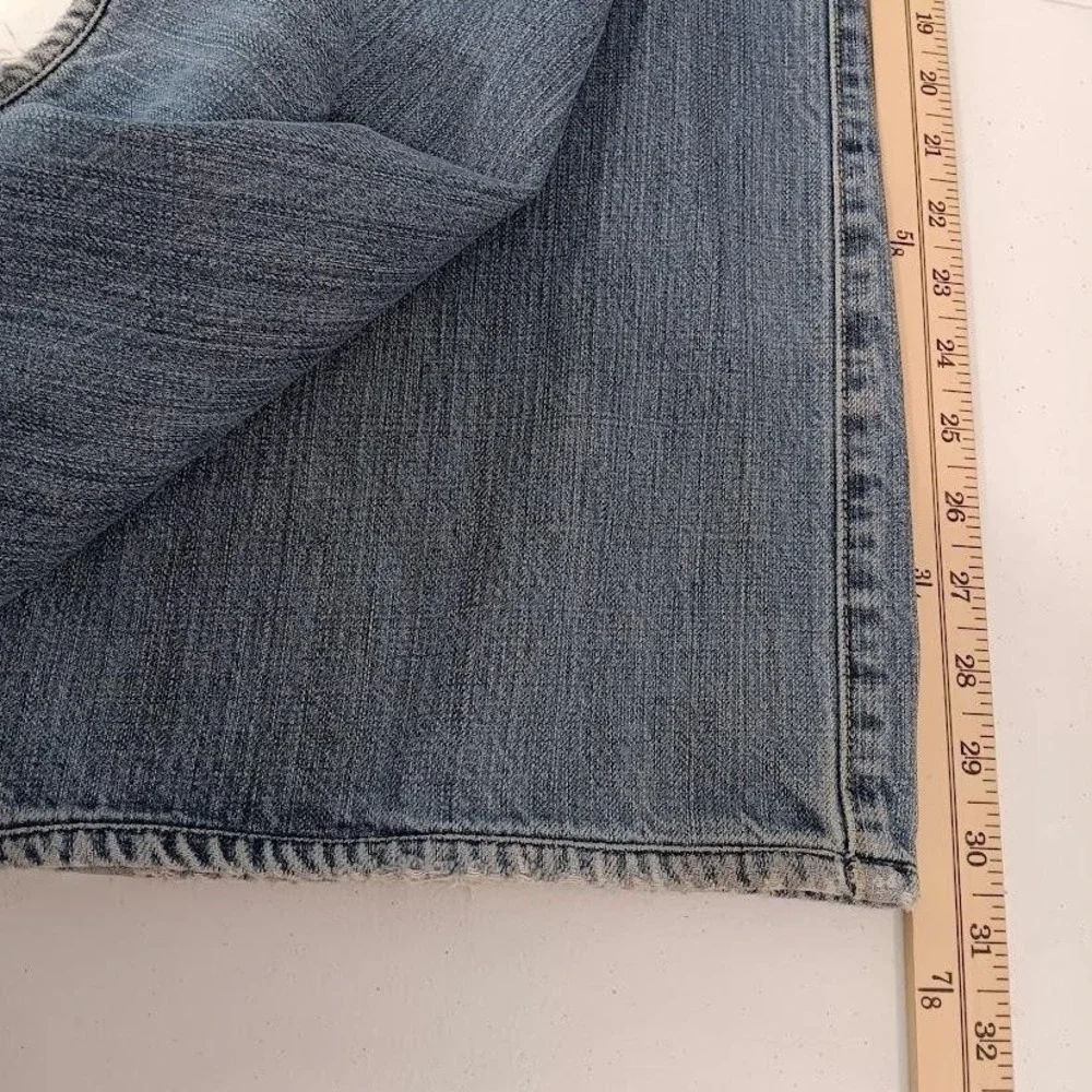 7 For All Mankind Jeans Mens 36x31 Blue Medium Wash Relaxed Straight Denim Pants